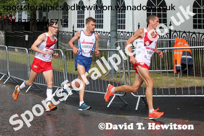 Nicholas Torry, Steven Way (both England) and Derek Hawkins Commonwealth Games Marathon, Glasgow. Photo: David T. Hewitson/Sports for All Pics